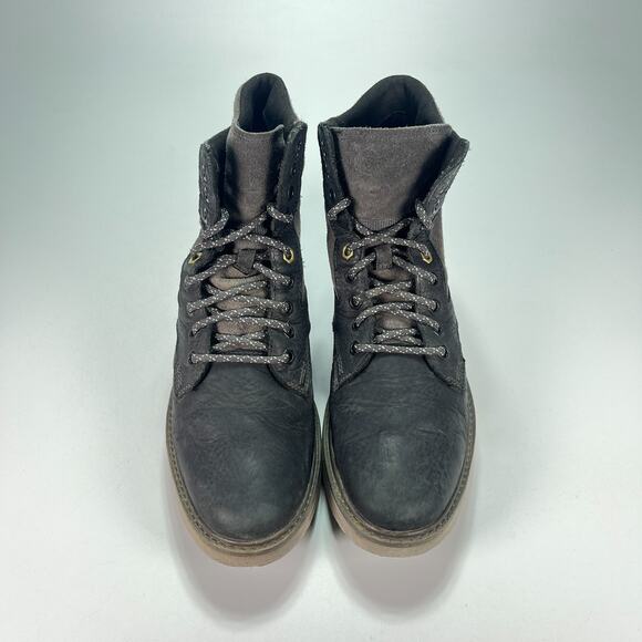 Timberland Kenniston Dark Gray Leather Lace Up Hiking Boots Women's Size 7.5 - Picture 3 of 11